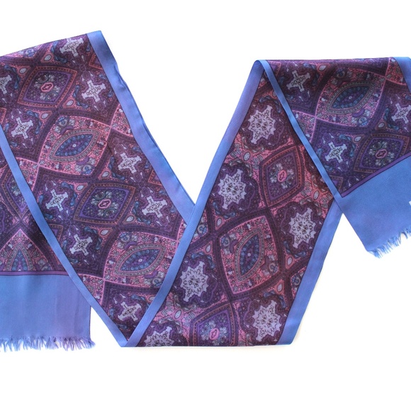 Vintage Rossini double faced silk scarf - Picture 2 of 5